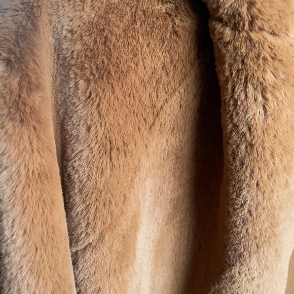 Free People Turn Up Zip Off Hoodie Brown Faux Fur Teddy Jacket - Picture 8 of 13